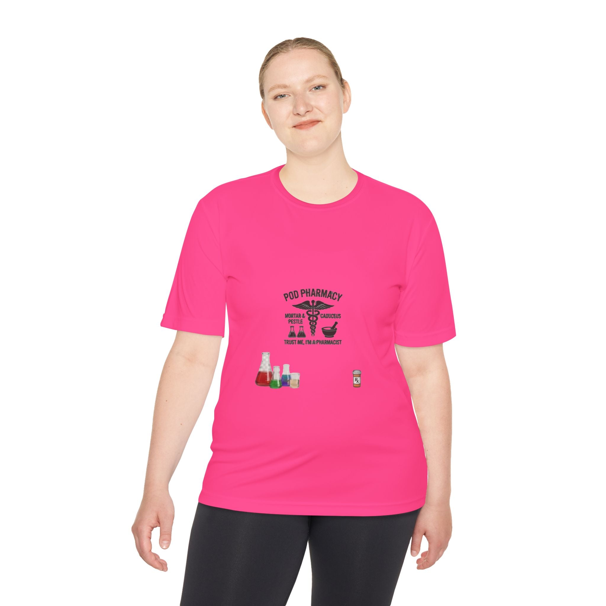 Lab Tech Tee — 'PhD Pharmacy' Science Beakers Graphic Shirt