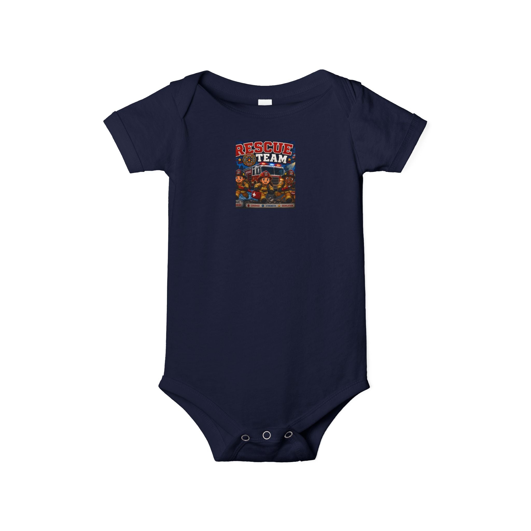 Infant Onesie - 'Team' Colorful Cartoon Character Print Baby Bodysuit