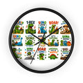 Dinosaur Kids Wall Clock — Colorful Roar & Dino Explorer Design