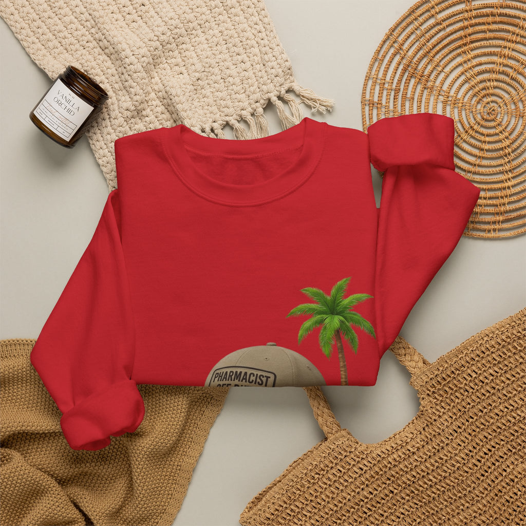Vacation Vibes Sweatshirt — 'Pharmacist Off Duty' Palm Tree Travel Crewneck