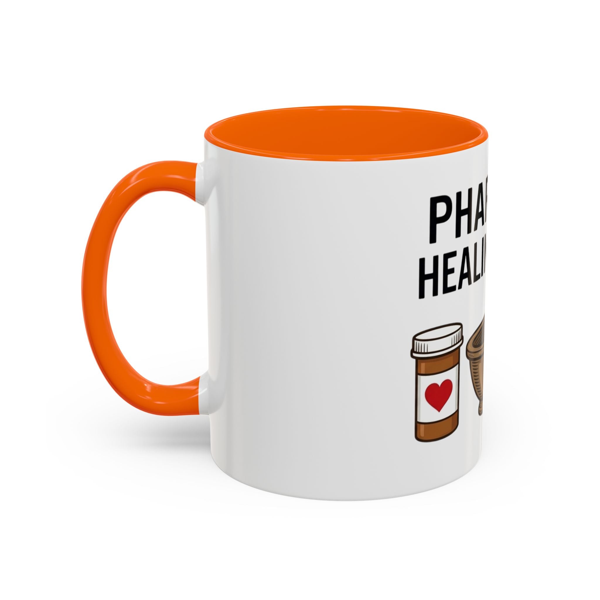 Pharmacy Healing Heart Coffee Mug — Pharmacist Appreciation Accent Mug