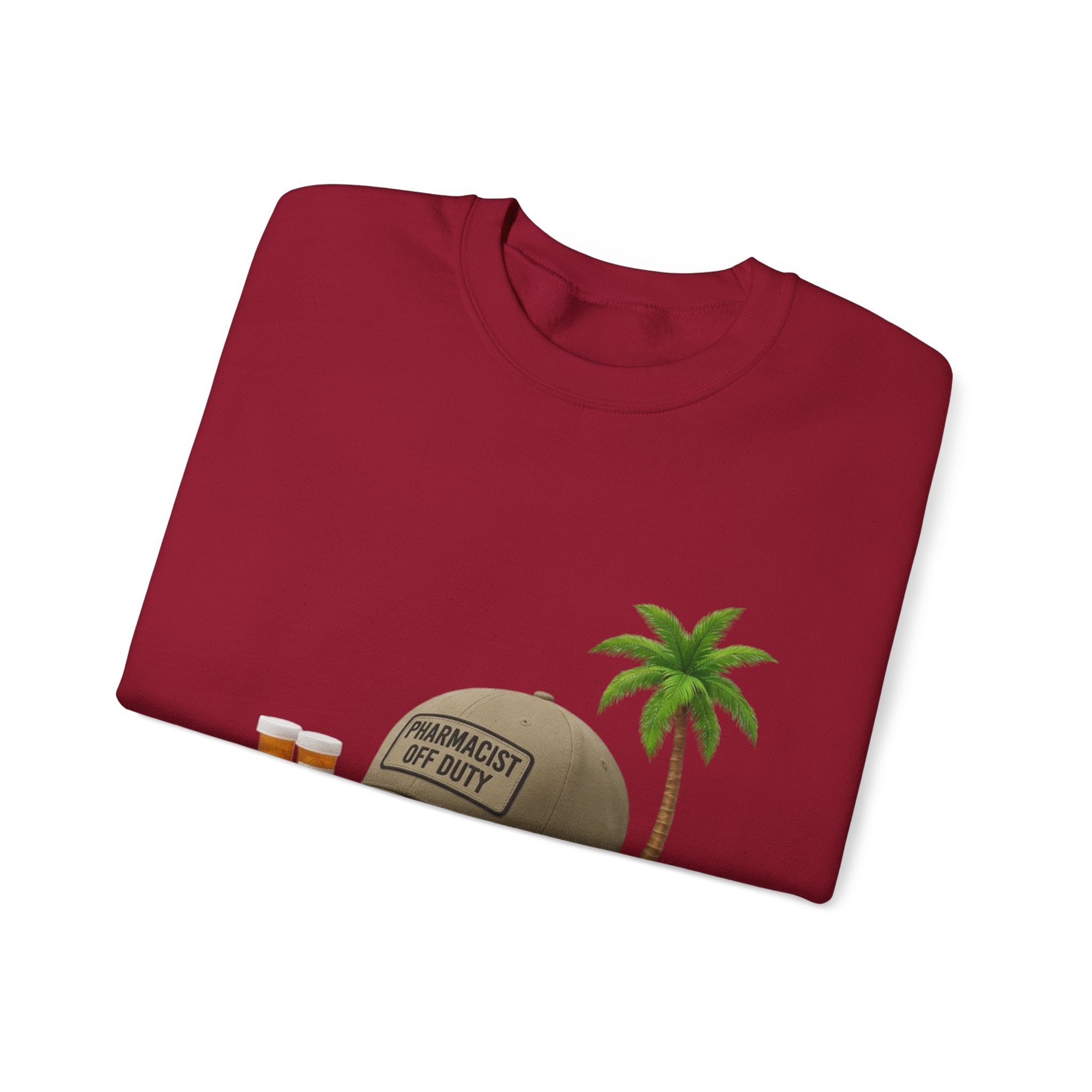 Vacation Vibes Sweatshirt — 'Pharmacist Off Duty' Palm Tree Travel Crewneck