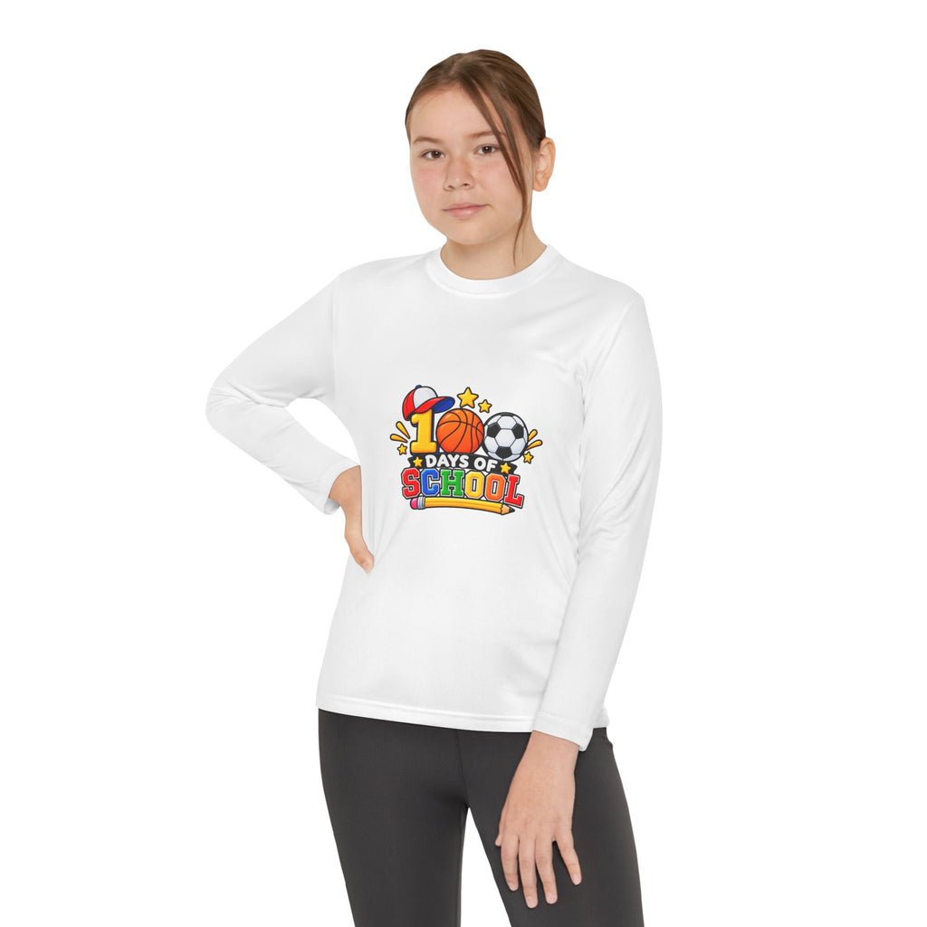 Youth Long Sleeve Tee – "1 Days of School" Sports Back-to-School Shirt
