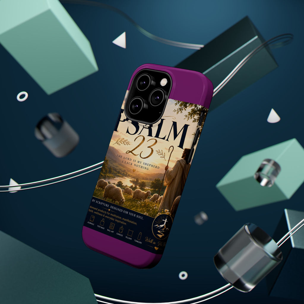 Psalm 23 Phone Case — Magnetic Impact-Resistant Christian iPhone Cover