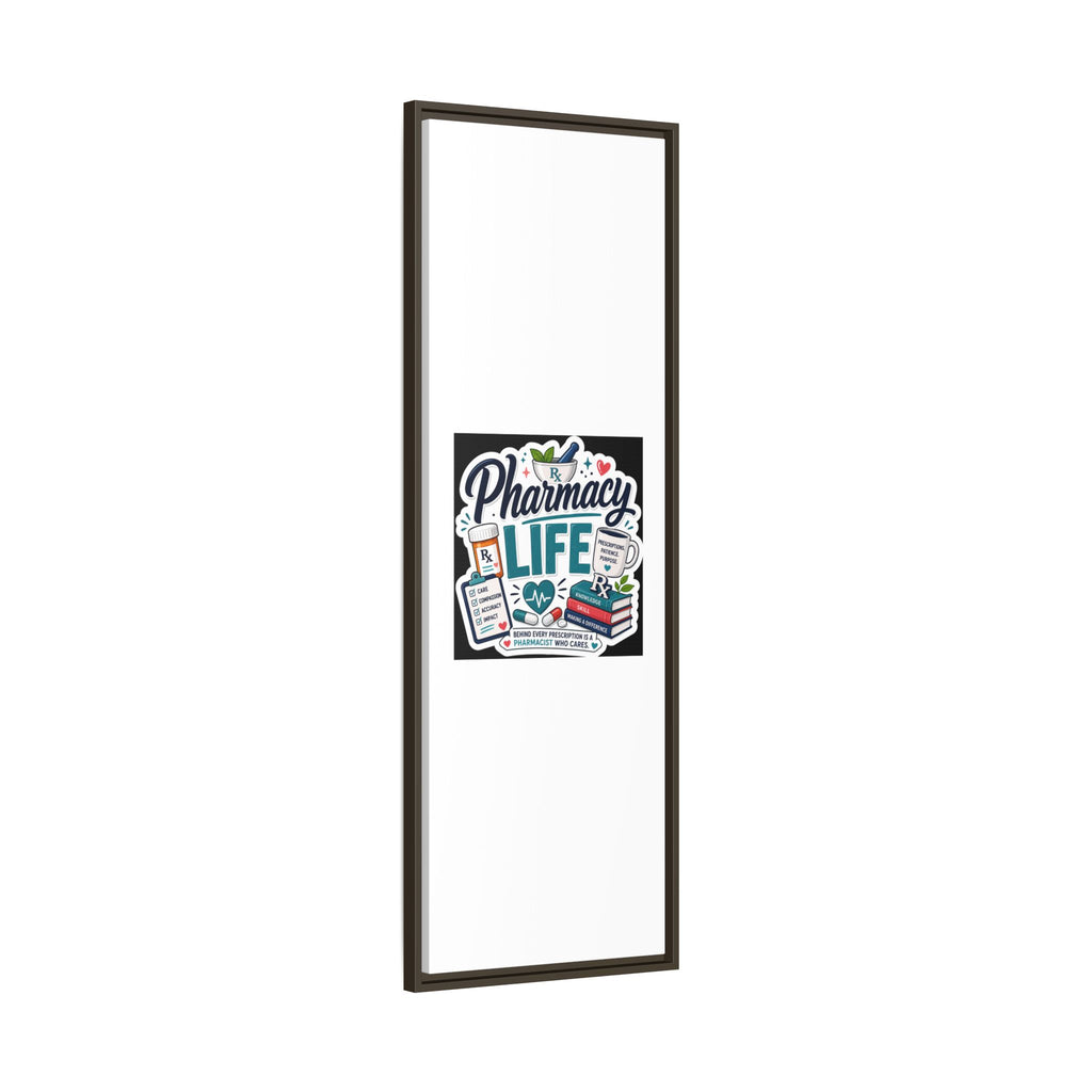 Pharmacy Life Framed Canvas Art — Colorful Pharmacist Wall Decor