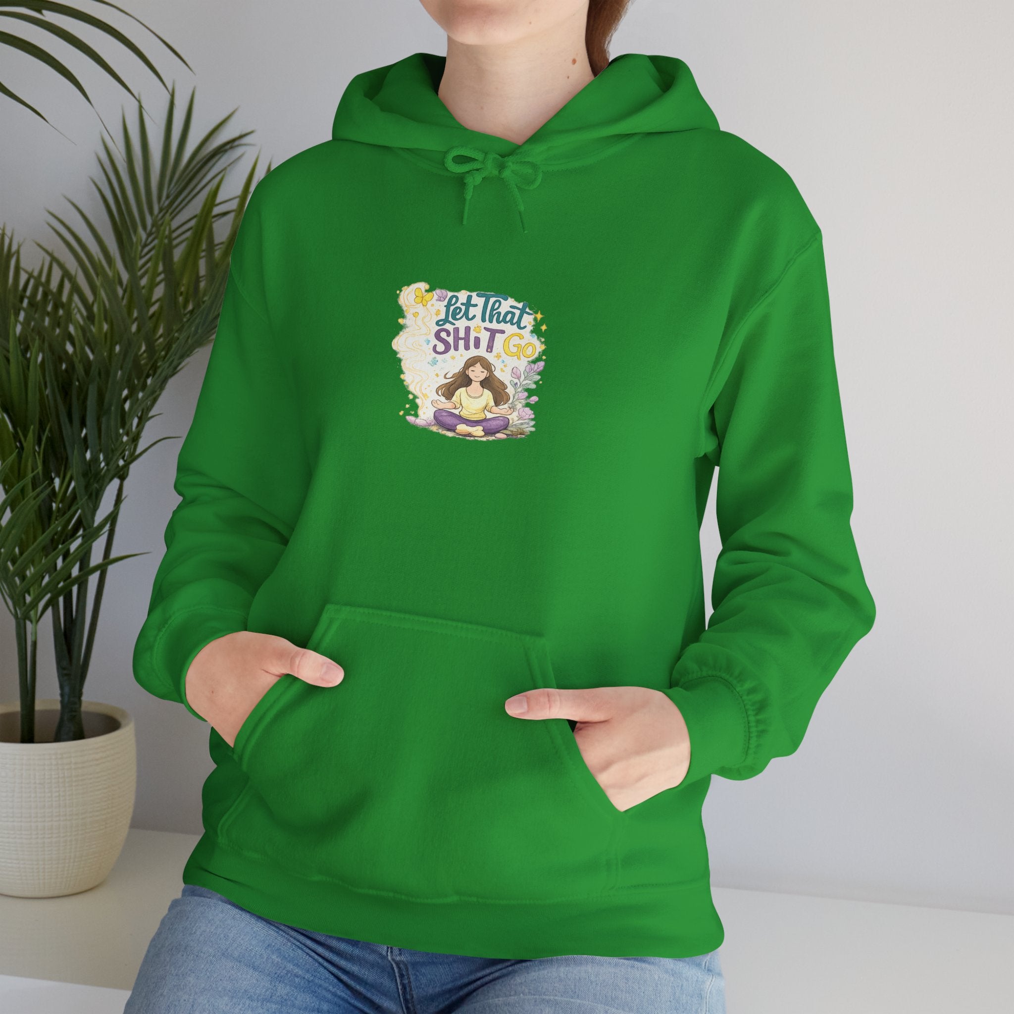 Cozy Witch Vibes Hoodie — "Not That Sh!t" Cute Witch Illustration Hoodie