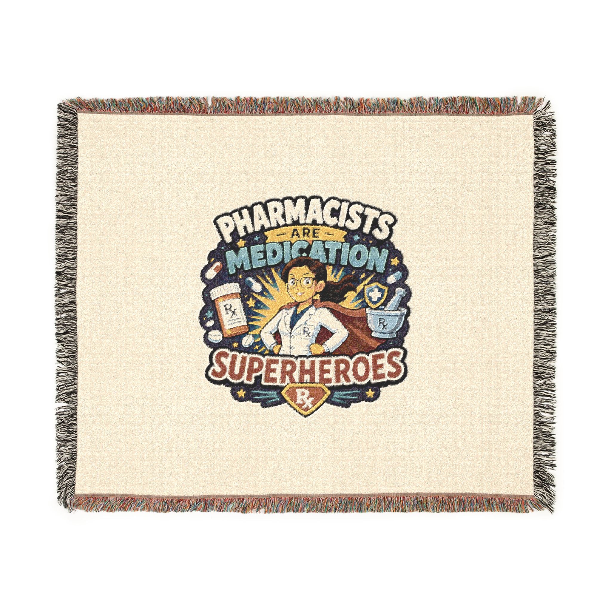 Pharmacists Are Superheroes Woven Blanket