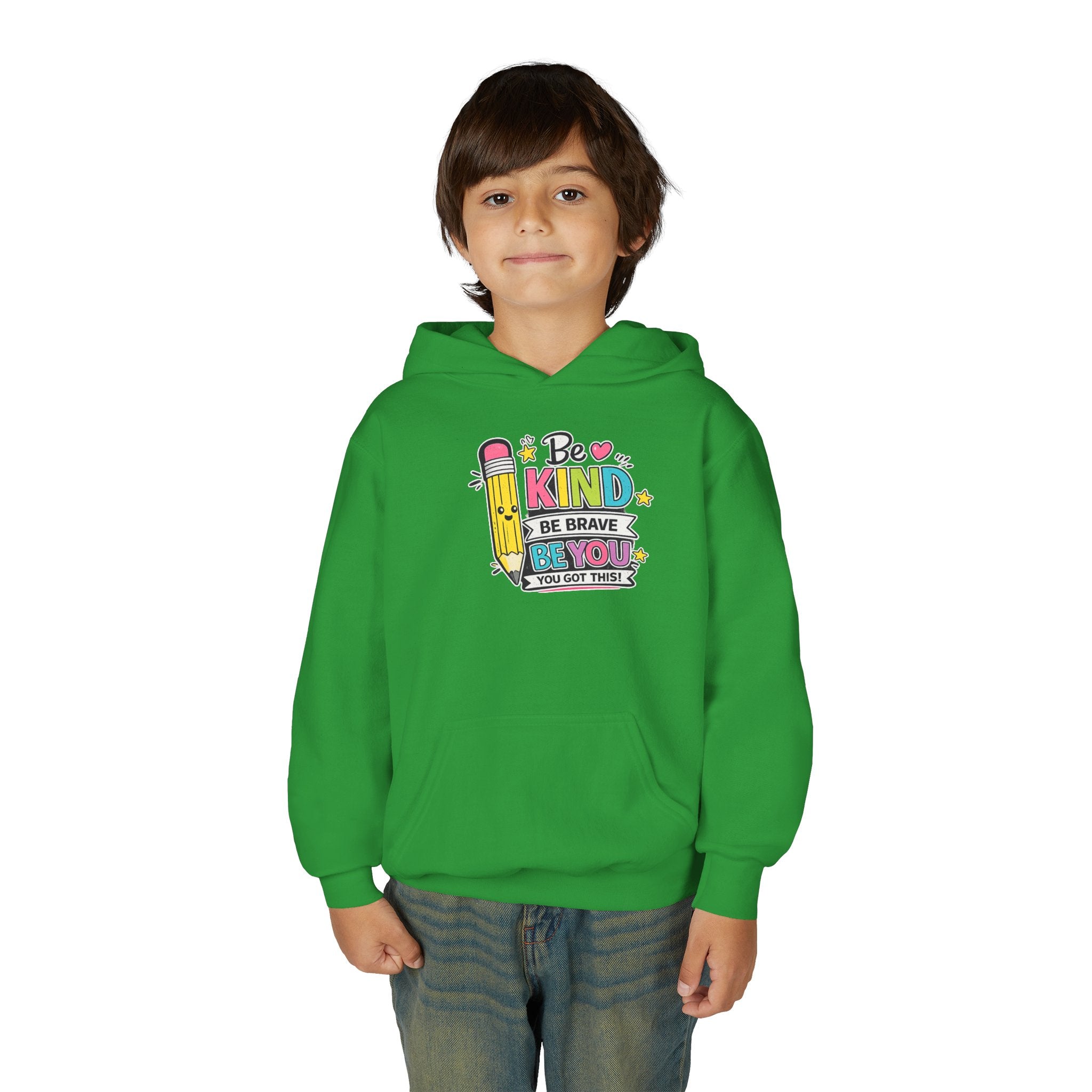 Be Kind Youth Hoodie – Encouraging Back-to-School Kids Sweatshirt