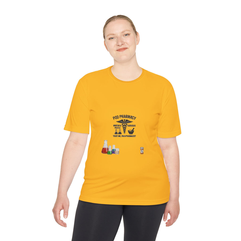 Lab Tech Tee — 'PhD Pharmacy' Science Beakers Graphic Shirt