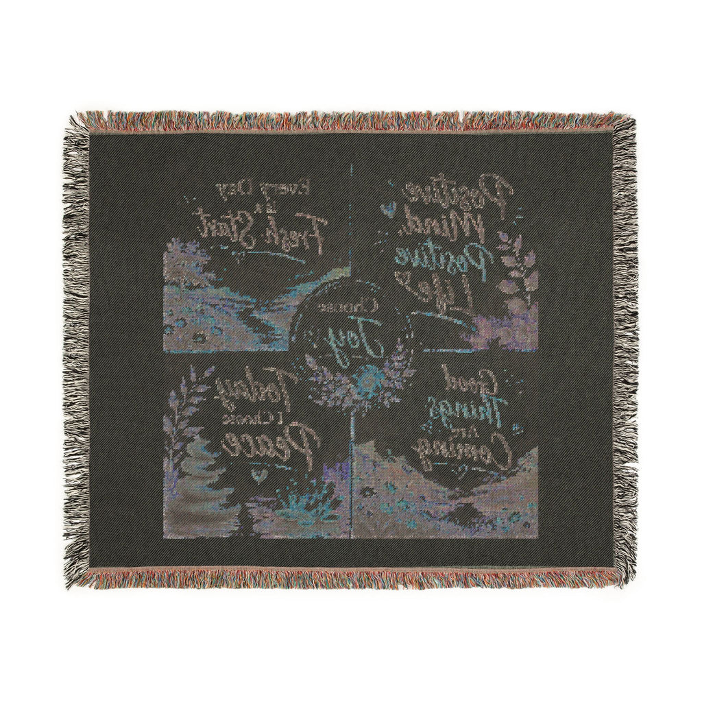 Inspirational Quote Woven Blanket — "Choose Joy" Comfort Throw