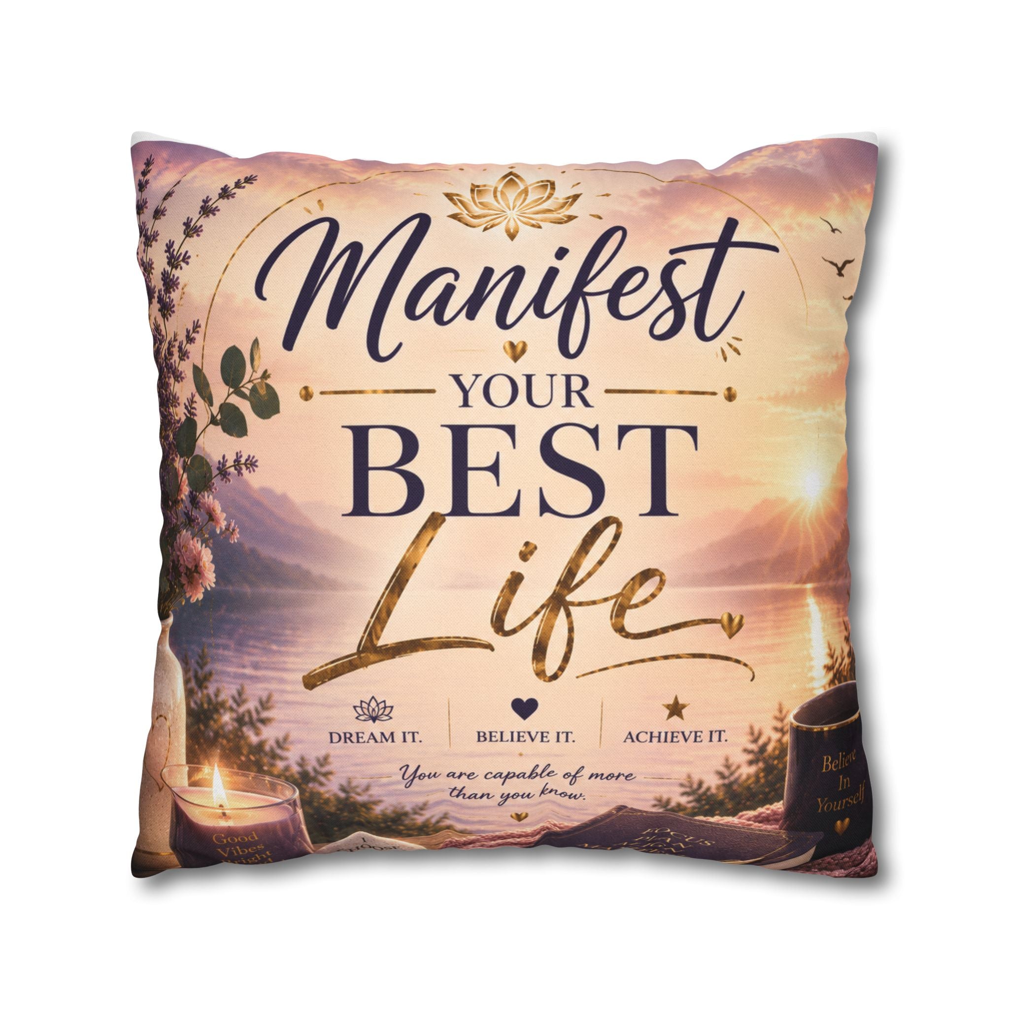 Manifest Your Best Life Decorative Pillowcase