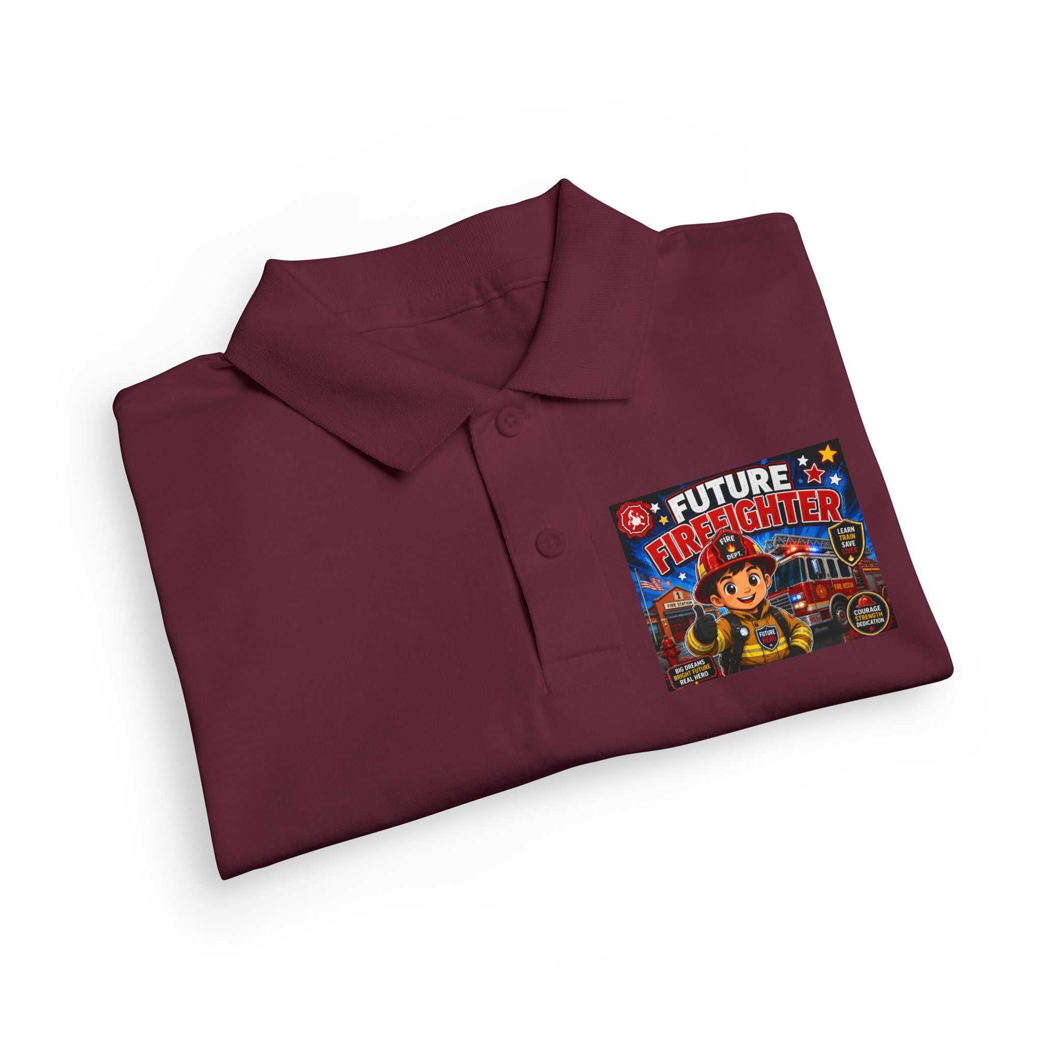 Youth Polo — "Future Firefighter" Kids Short-Sleeve Polo