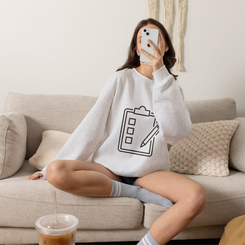 Checklist Crewneck Sweatshirt — Minimal Planner Icon Pullover