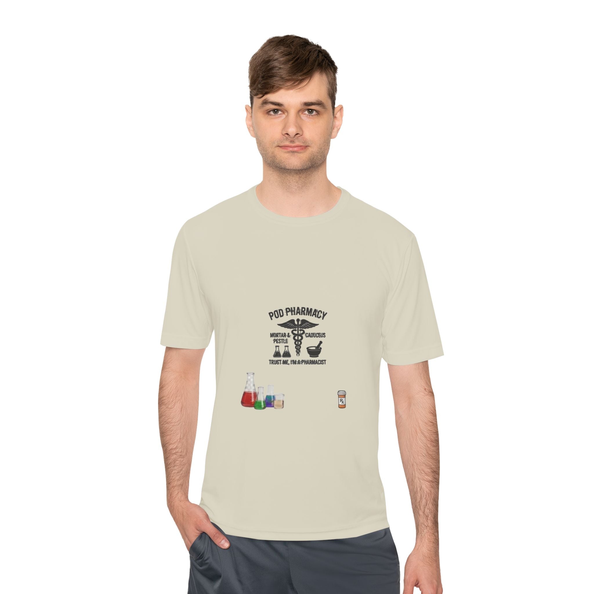 Lab Tech Tee — 'PhD Pharmacy' Science Beakers Graphic Shirt