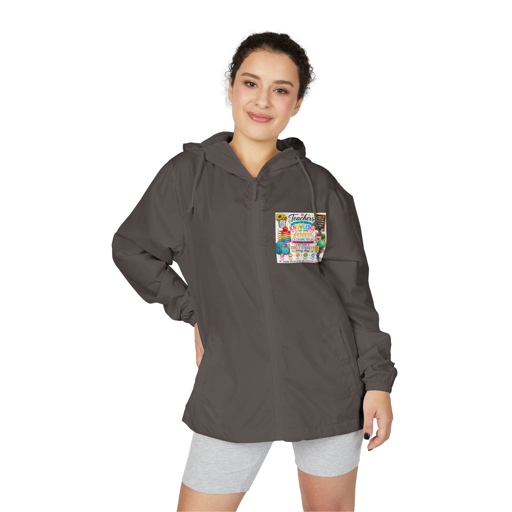 Colorful Floral 'Friends Forever' Windbreaker Jacket — Lightweight Hooded Zip-Up