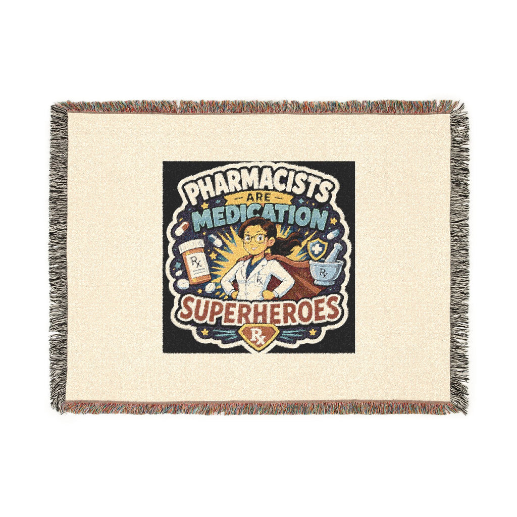 Pharmacists Are Medication Superheroes Woven Blanket