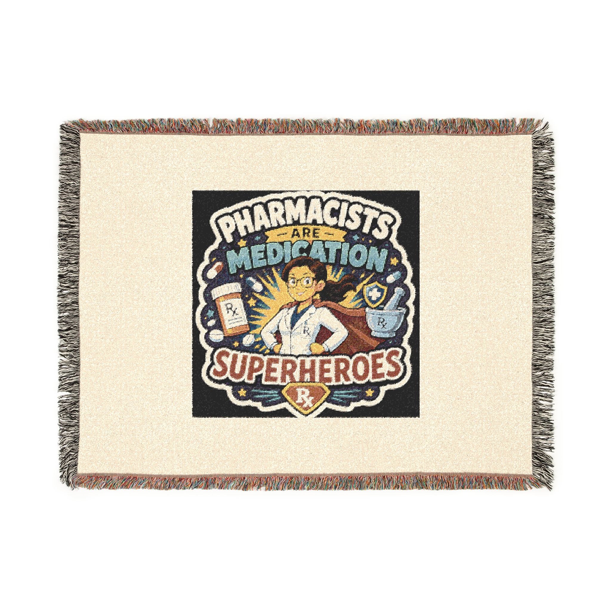 Pharmacists Are Medication Superheroes Woven Blanket