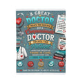 Compassionate Doctor Velveteen Plush Blanket — "A Great Doctor Treats the Disease" Tribute Throw