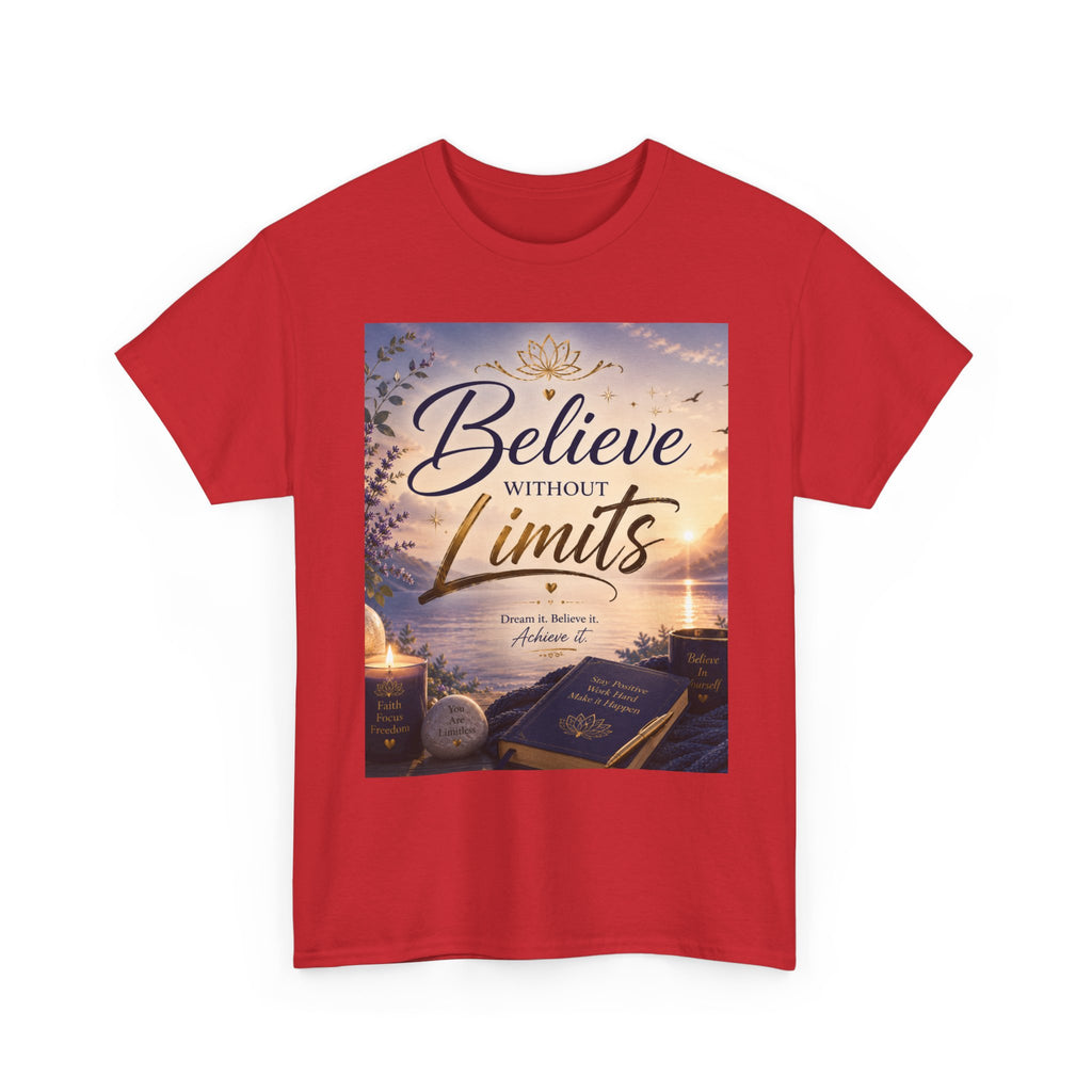 Believe Without Limits T-Shirt — Inspirational Faith Graphic Tee