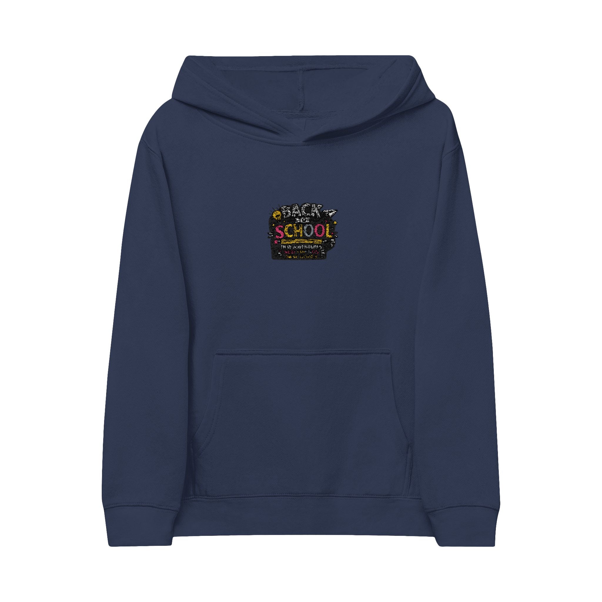 Kids Embroidered "Back to School" Fleece Hoodie