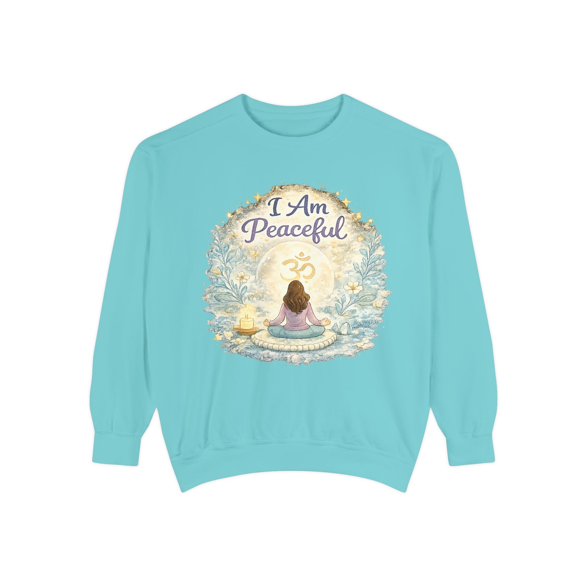 I Am Peaceful Meditation Sweatshirt — Yoga, Mindfulness & Spiritual Comfort