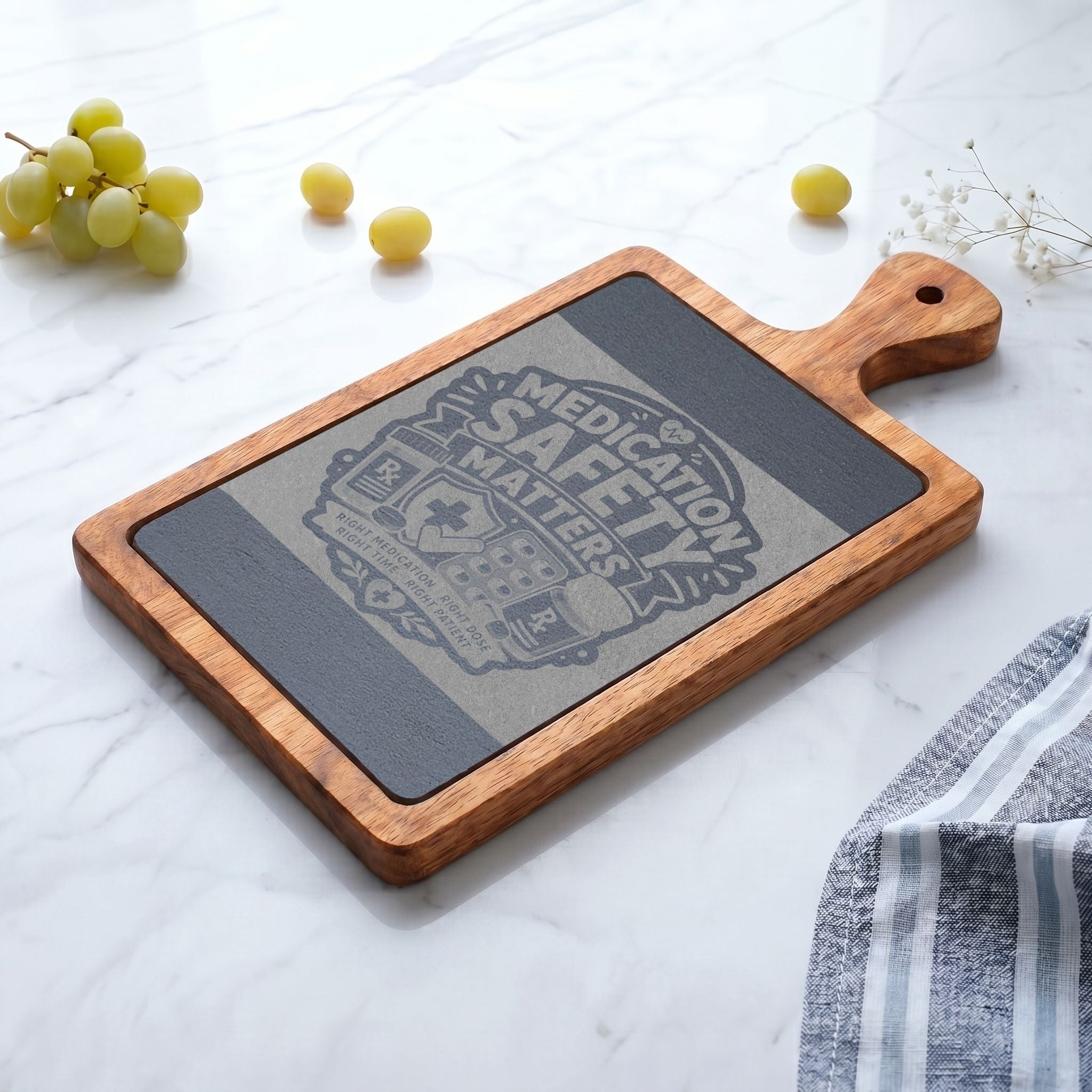 Medication Safety Matters Engraved Serving Board | Perfect Gift for Pharmacists