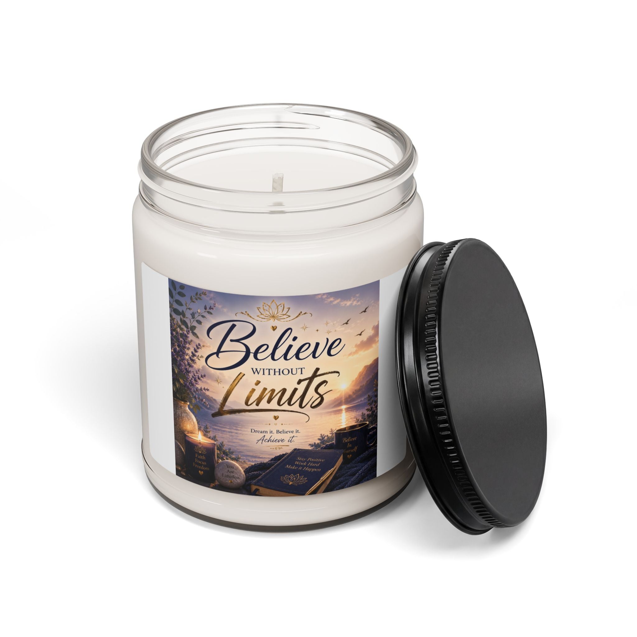 Believe Without Limits Scented Soy Candle — 9oz Inspirational Aromatherapy Candle