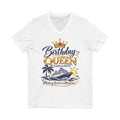 Birthday Queen Cruise V-Neck Tee — Personalized 'Geraldine' Celebration Shirt