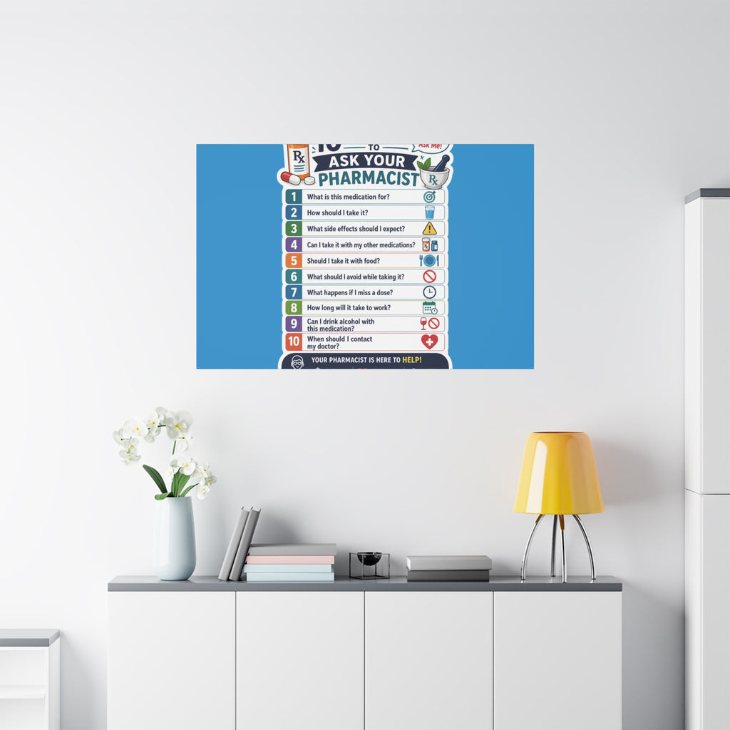 Pharmacist Questions Canvas Print — "10 Questions to Ask Your Pharmacist"