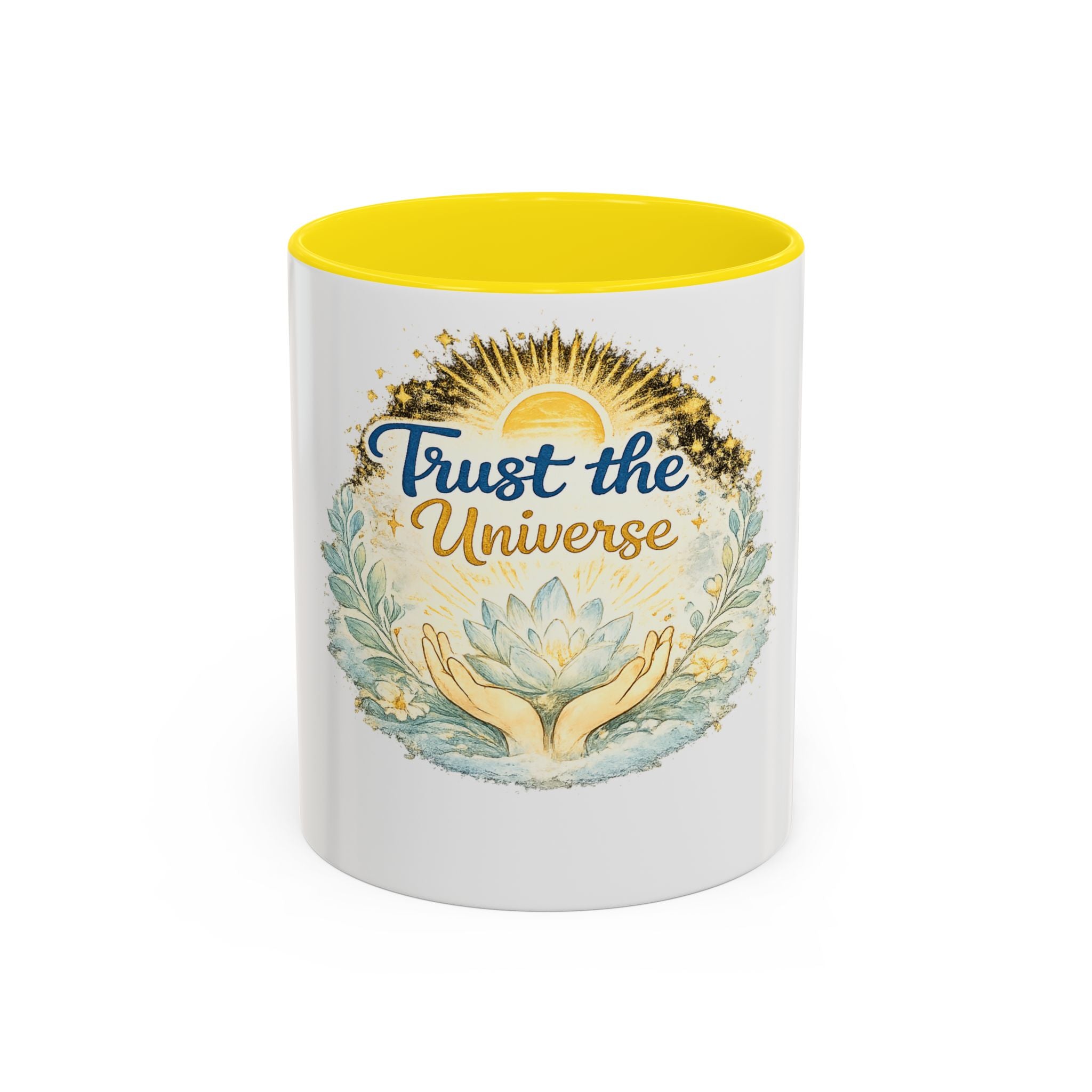 Trust the Universe Accent Coffee Mug — Inspirational Spiritual Tea & Coffee Cup (11/15oz)