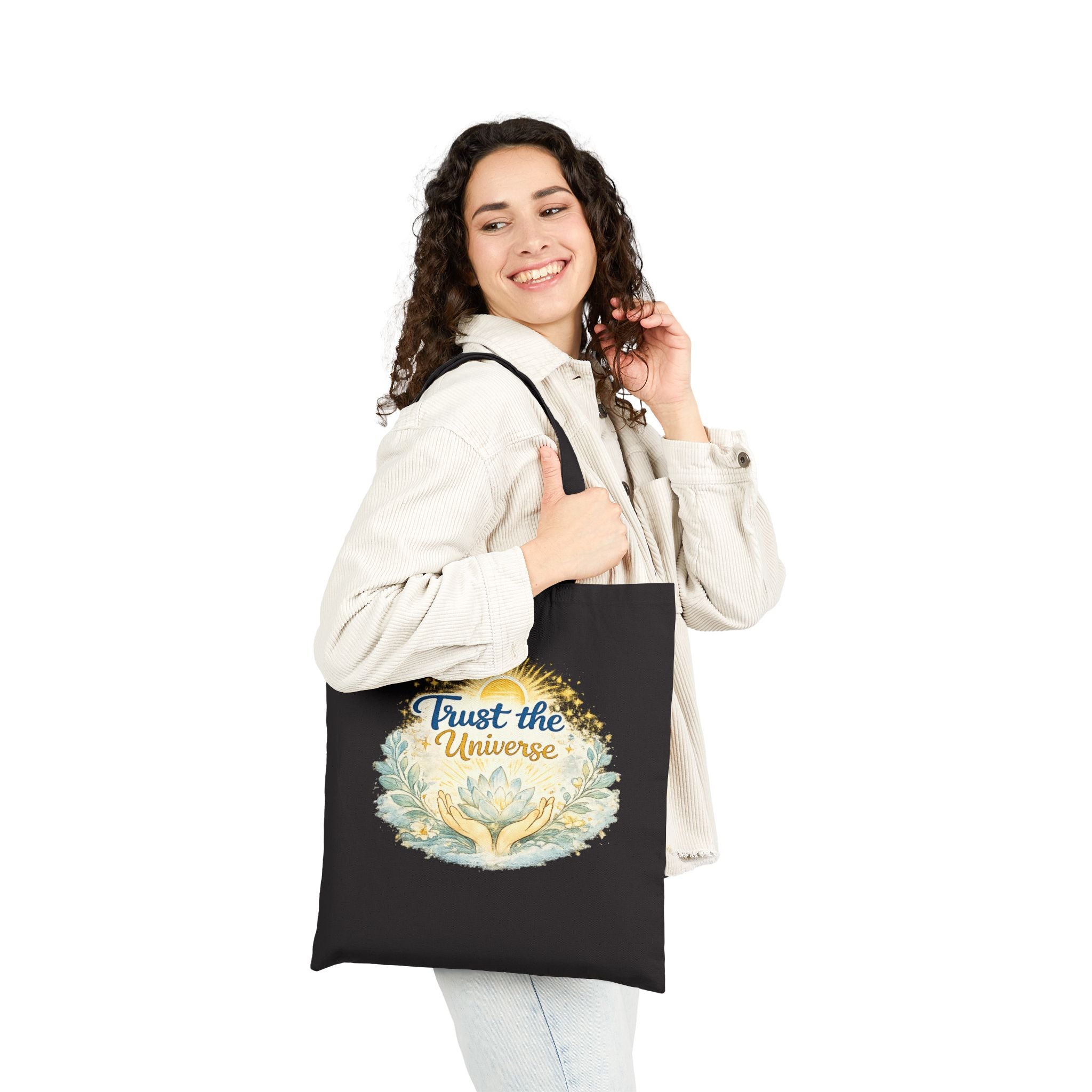 Trust the Universe Tote Bag — Inspirational Cotton Canvas Grocery & Market Tote