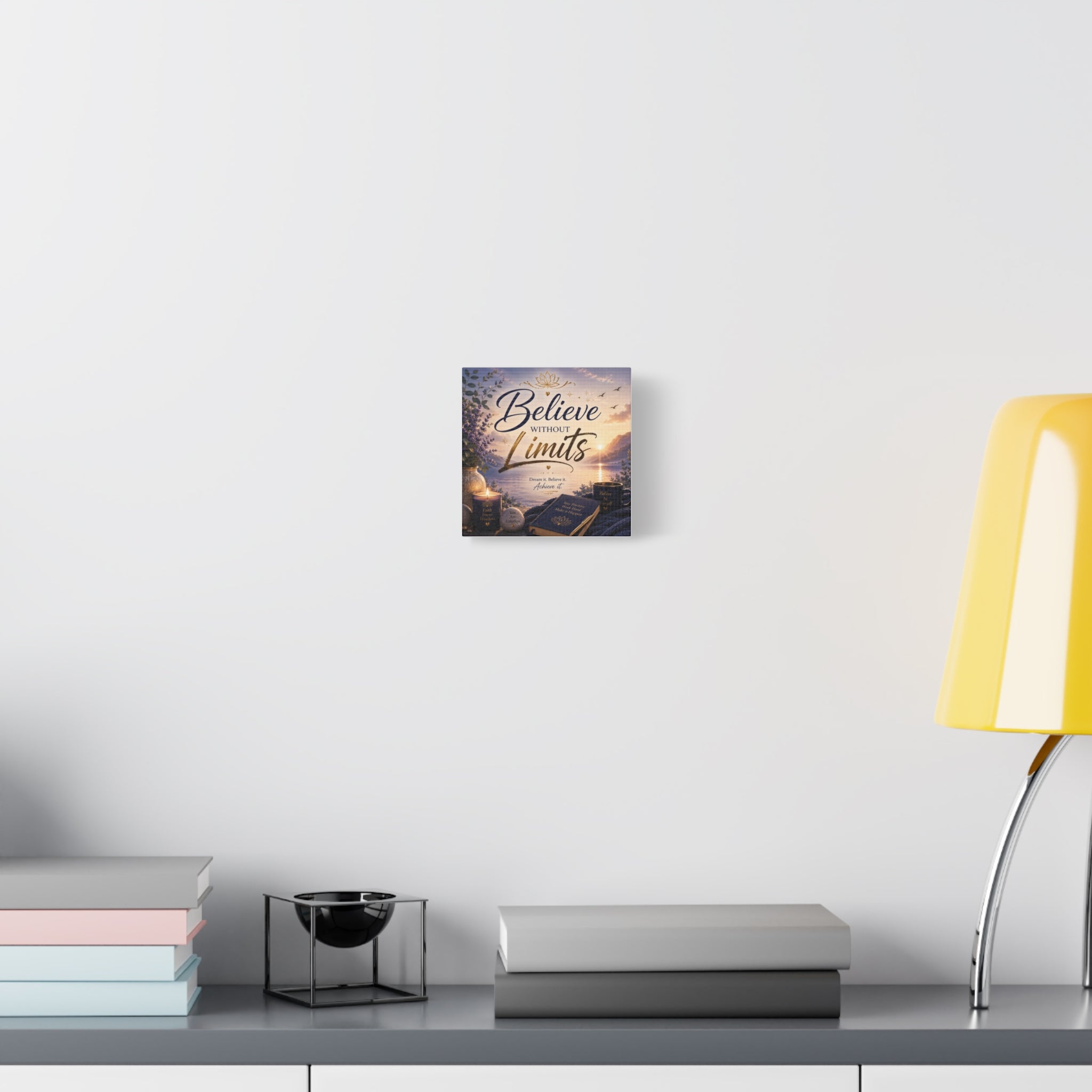 Believe Without Limits Canvas Wall Art – Inspirational Stretched Matte Print