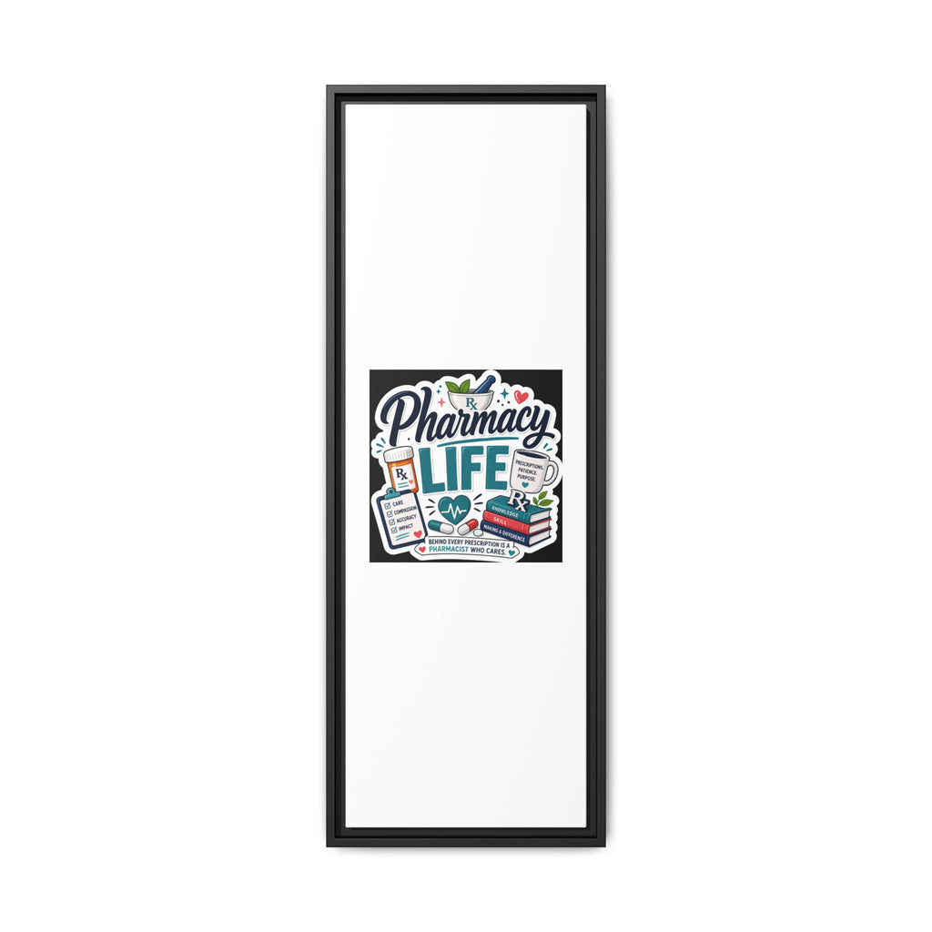 Pharmacy Life Framed Canvas Art — Colorful Pharmacist Wall Decor