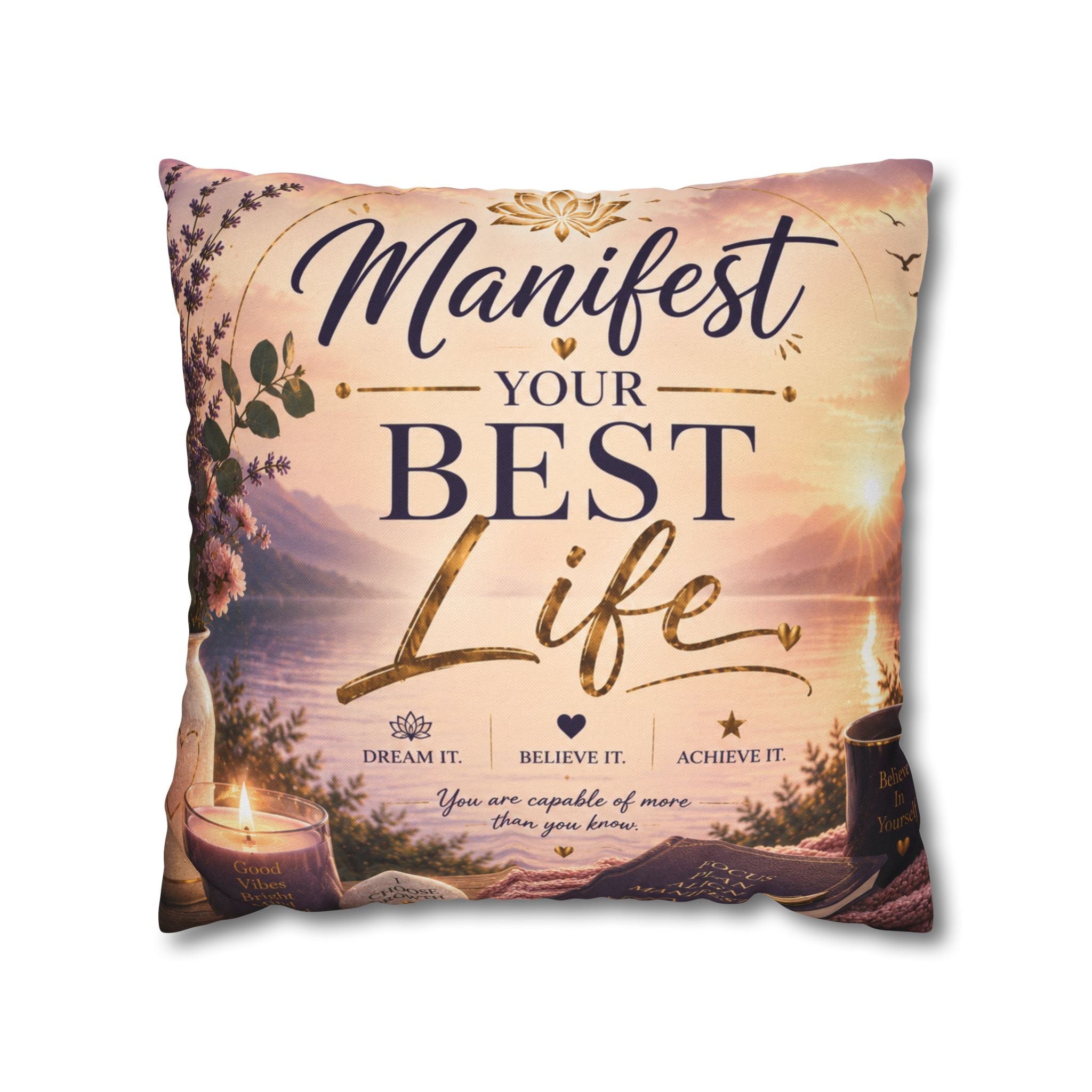 Manifest Your Best Life Decorative Pillowcase