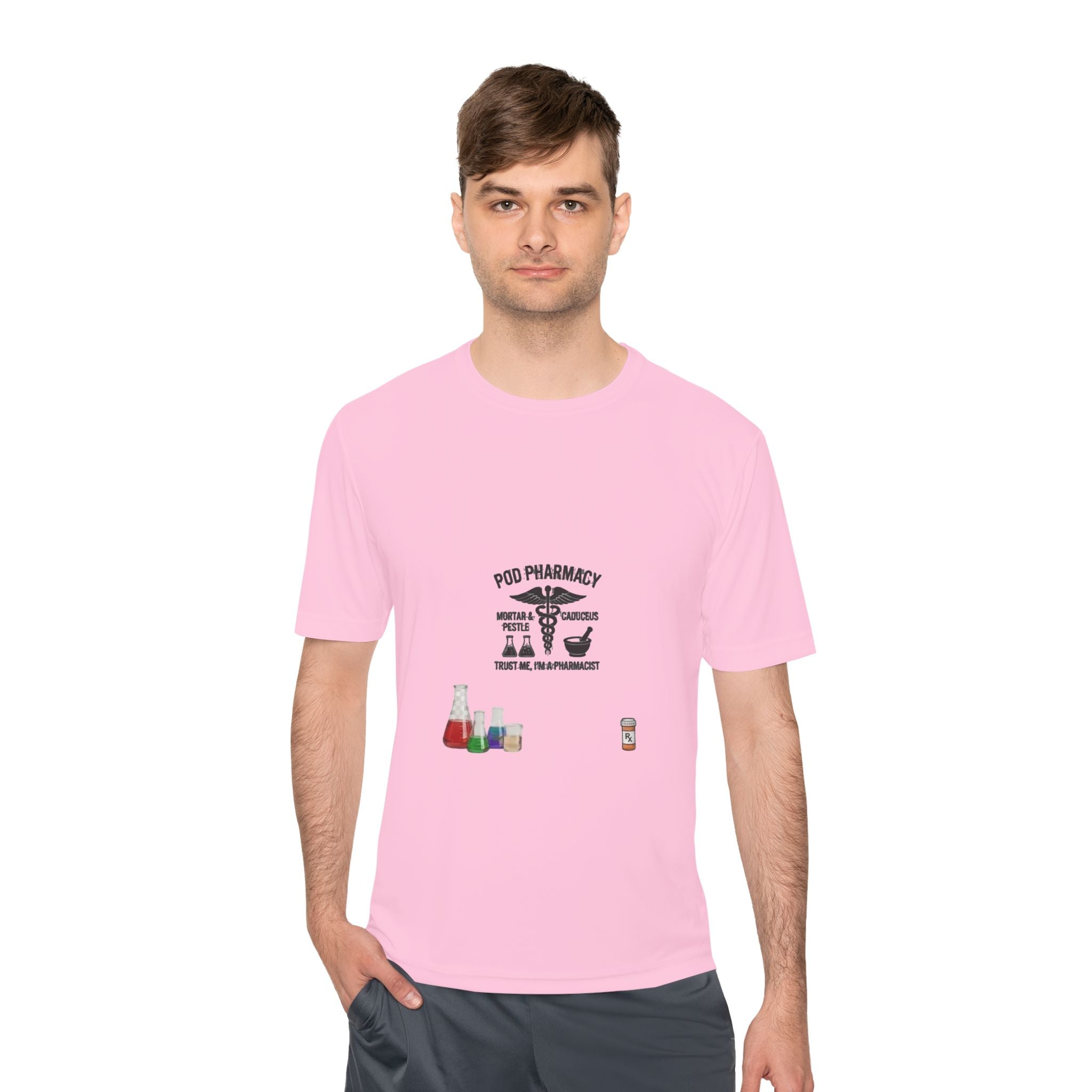 Lab Tech Tee — 'PhD Pharmacy' Science Beakers Graphic Shirt