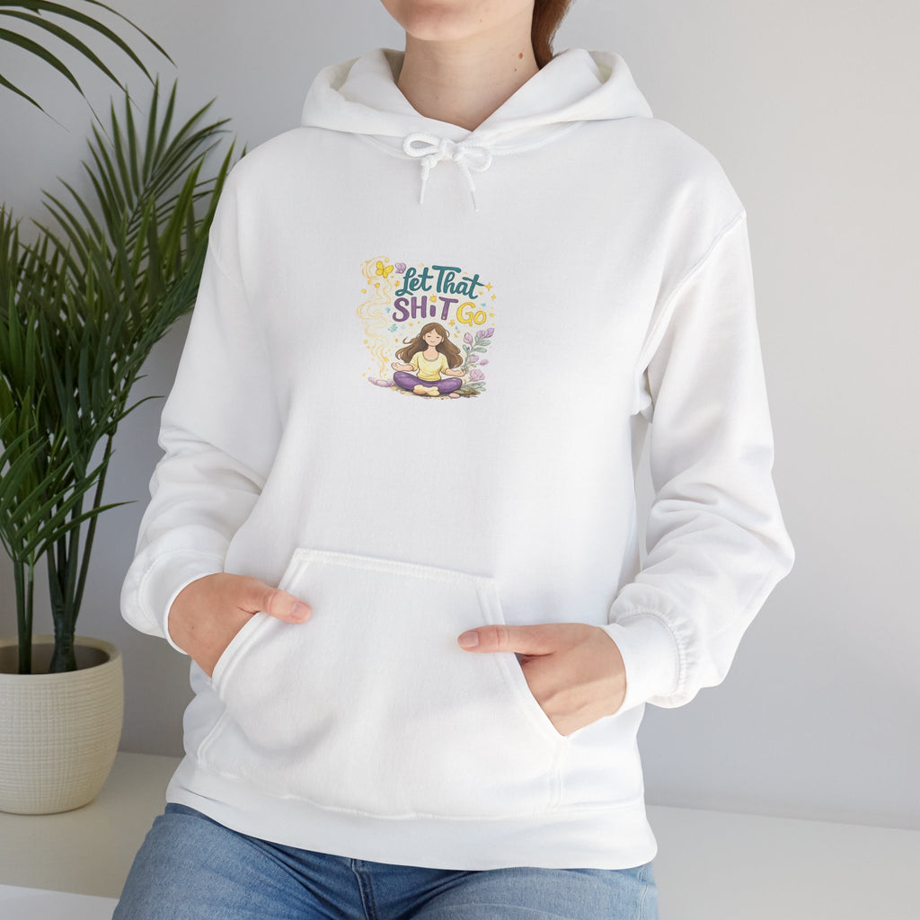 Cozy Witch Vibes Hoodie — "Not That Sh!t" Cute Witch Illustration Hoodie