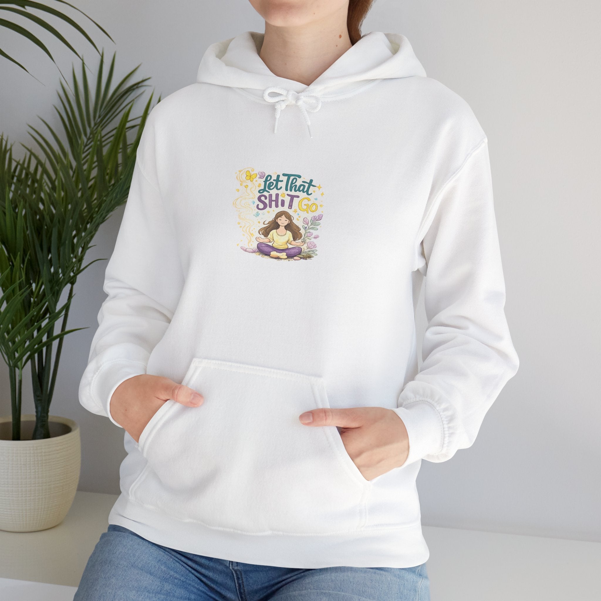 Cozy Witch Vibes Hoodie — "Not That Sh!t" Cute Witch Illustration Hoodie