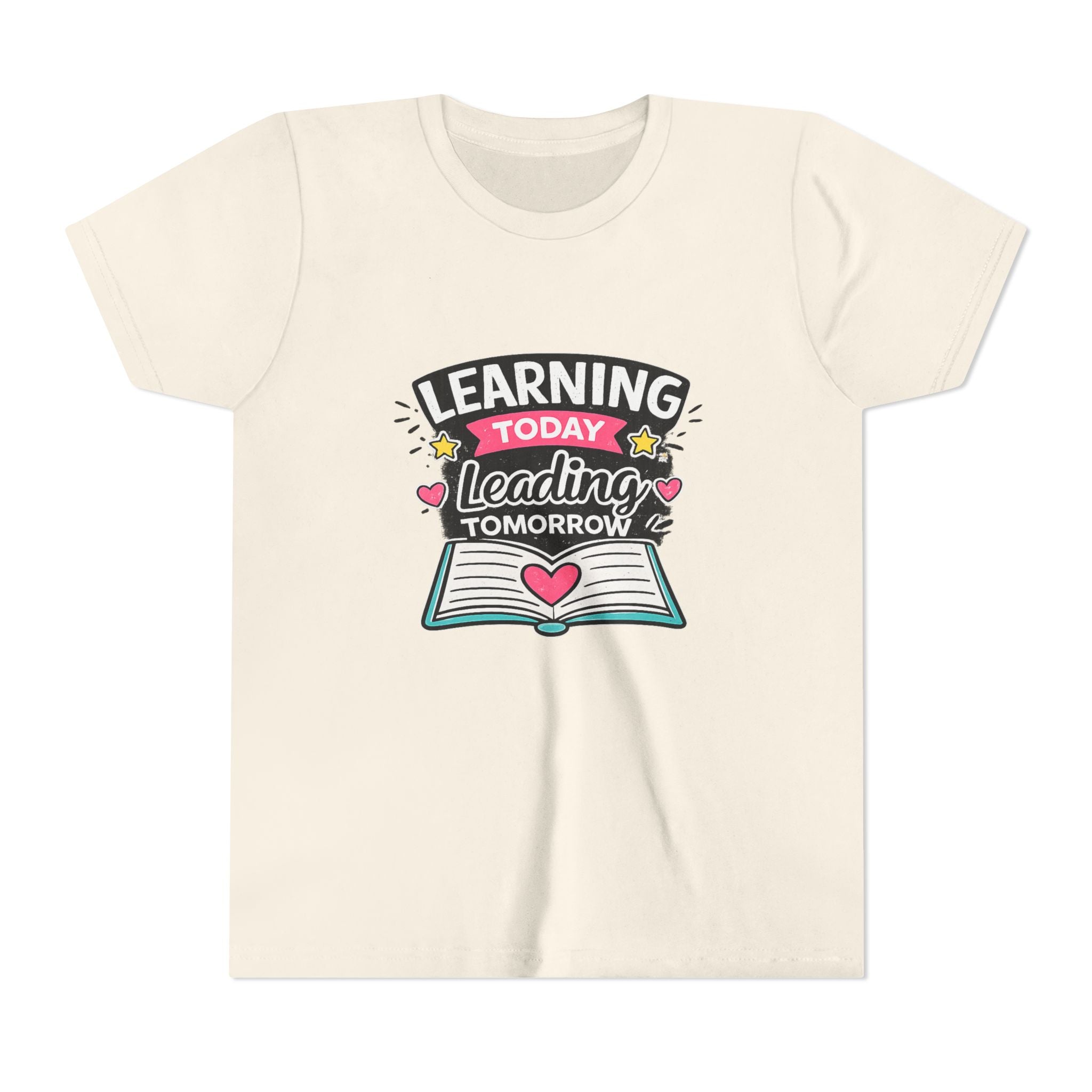 Youth Tee — "Learning Today, Leading Tomorrow" School Kids Graphic T-Shirt