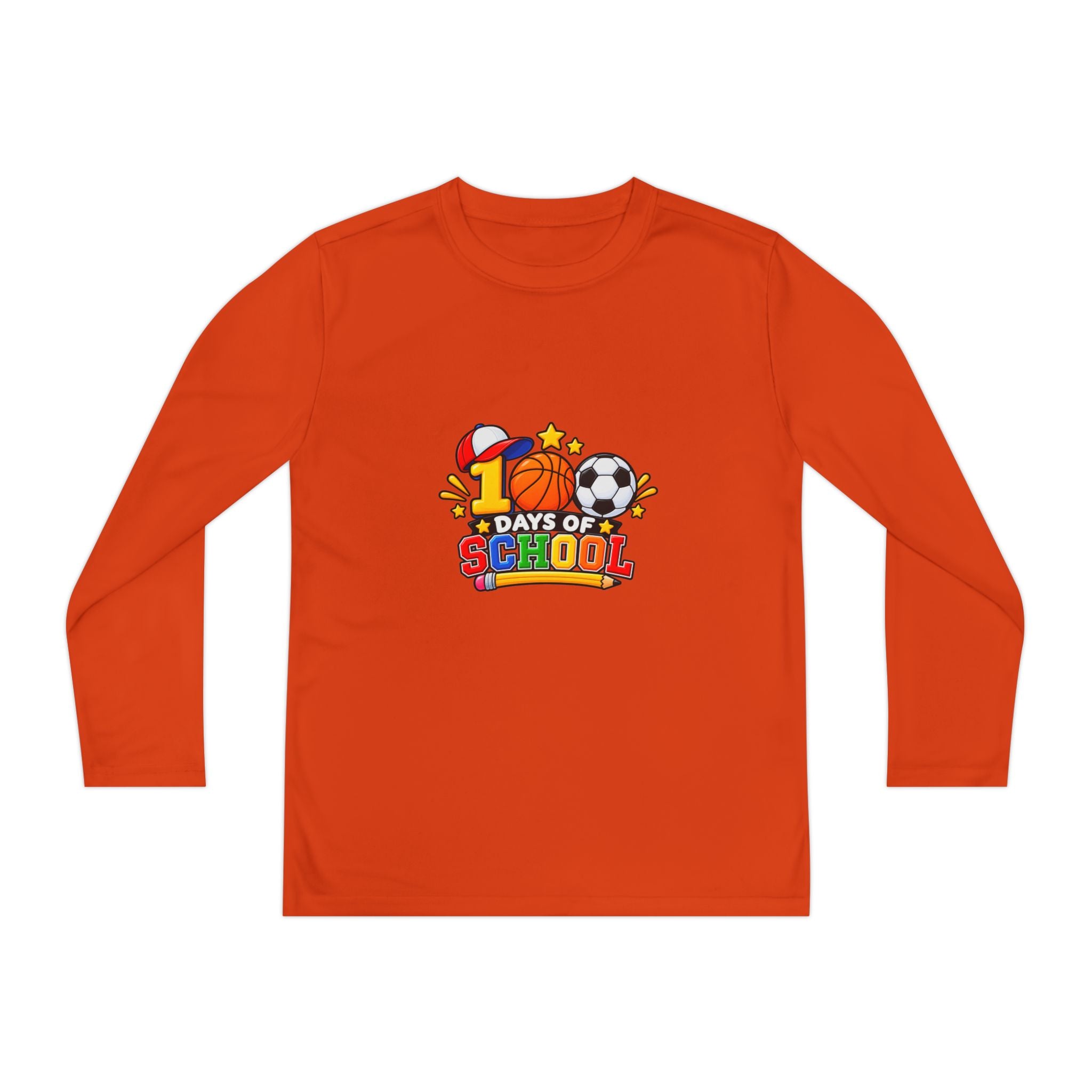 Youth Long Sleeve Tee – "1 Days of School" Sports Back-to-School Shirt