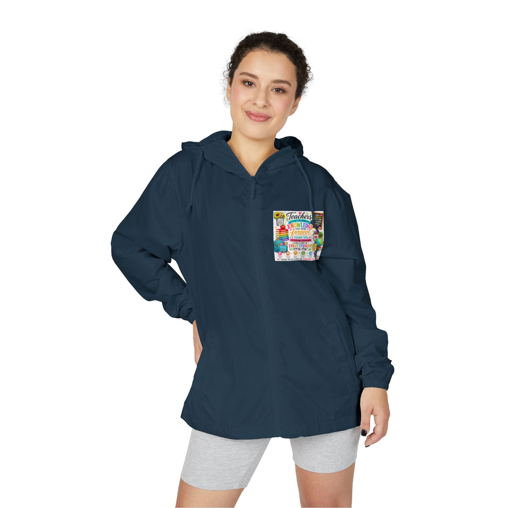 Colorful Floral 'Friends Forever' Windbreaker Jacket — Lightweight Hooded Zip-Up