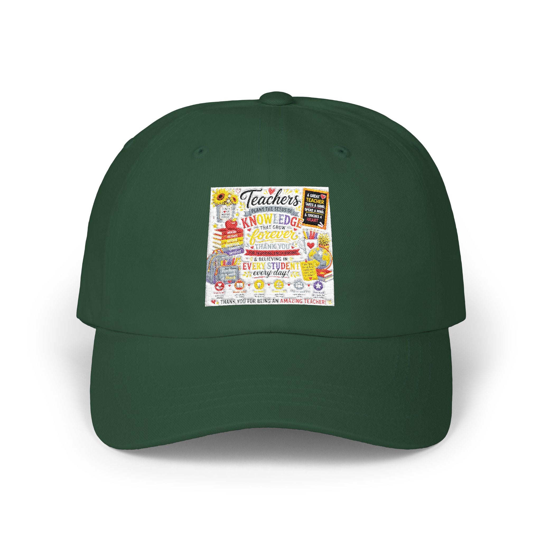 Dad Cap — Teacher Appreciation Collage Hat (Thank You, Best Teacher)