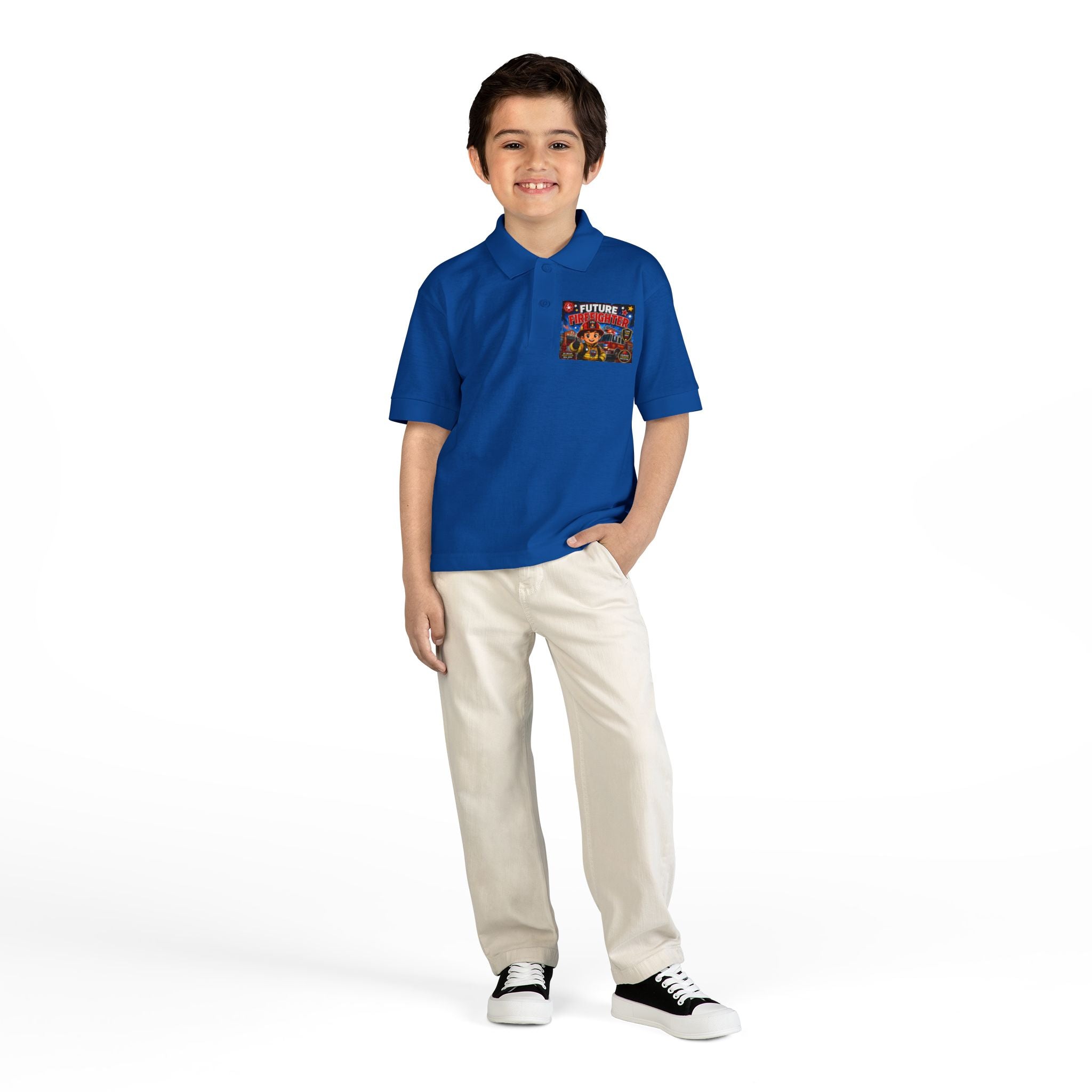 Youth Polo — "Future Firefighter" Kids Short-Sleeve Polo