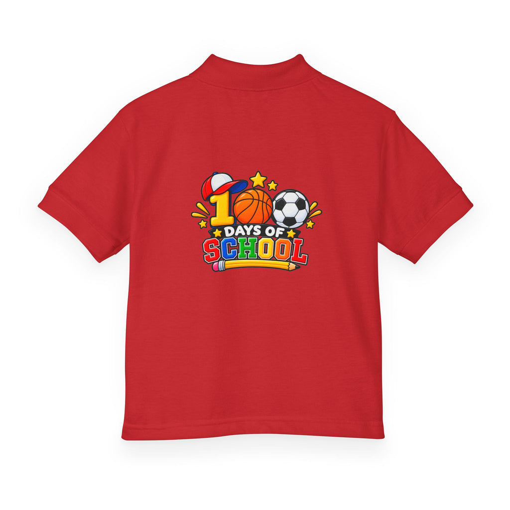 Youth Polo — "100 Days of School" Sport-Themed Kids Polo