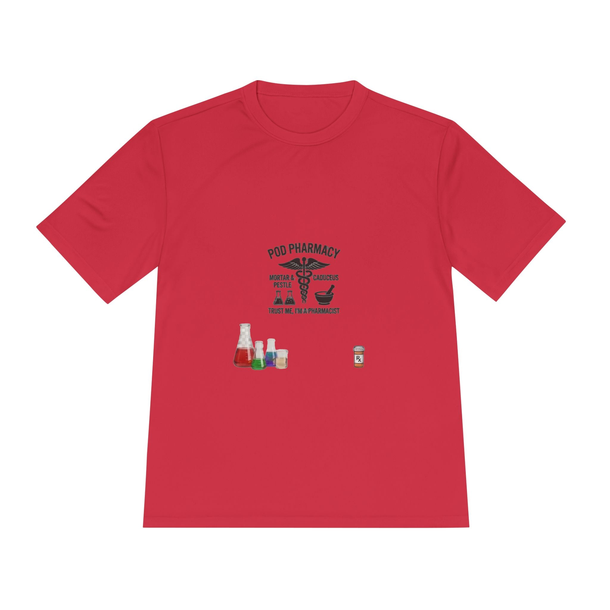 Lab Tech Tee — 'PhD Pharmacy' Science Beakers Graphic Shirt