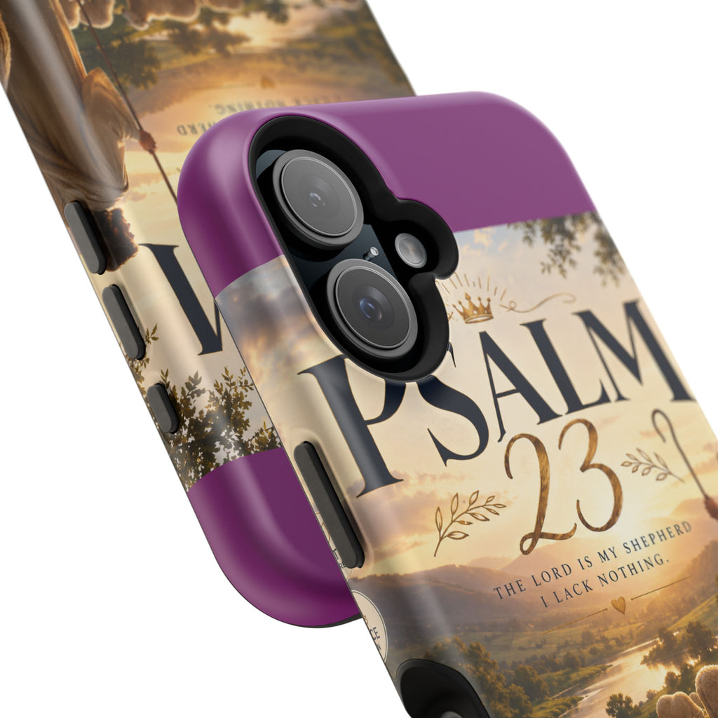 Psalm 23 Phone Case — Magnetic Impact-Resistant Christian iPhone Cover