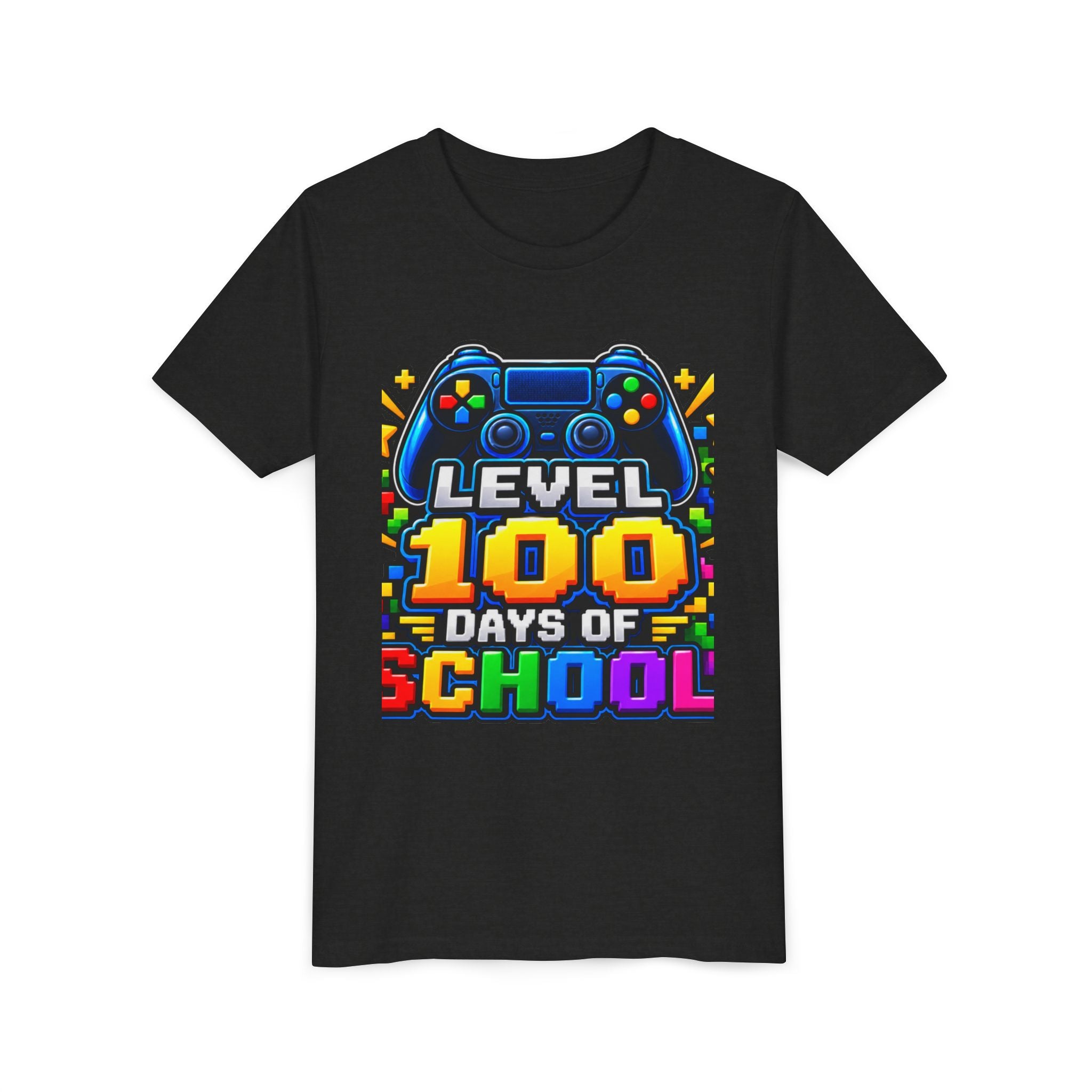 Level 100 Days of School Youth Tee — Gamer 100th Day of School Shirt