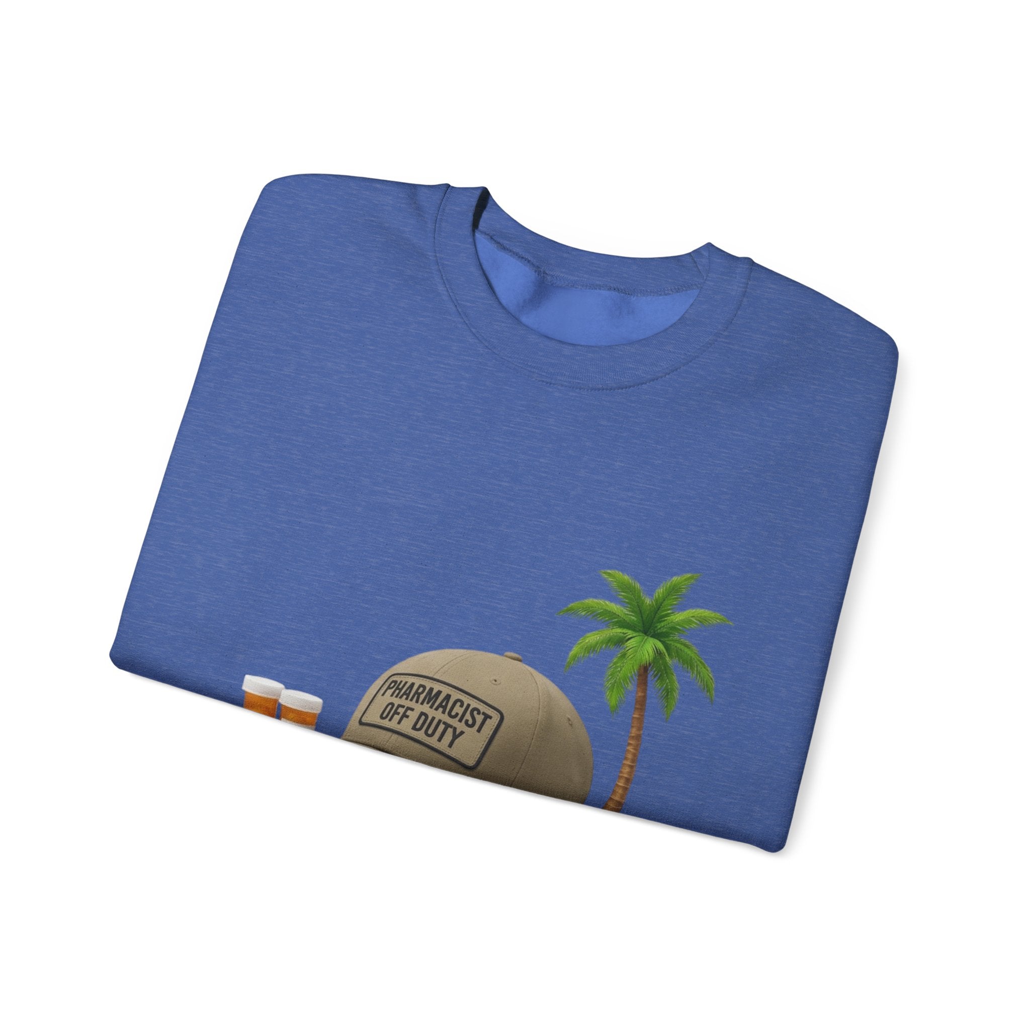 Vacation Vibes Sweatshirt — 'Pharmacist Off Duty' Palm Tree Travel Crewneck