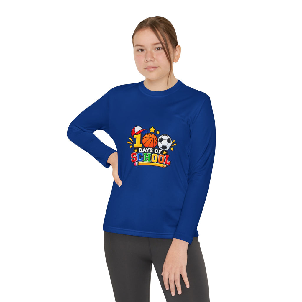 Youth Long Sleeve Tee – "1 Days of School" Sports Back-to-School Shirt