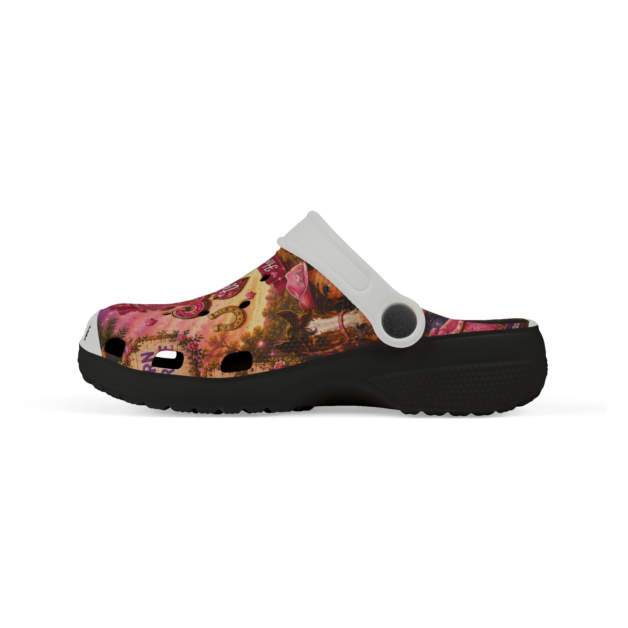 Kids 'Born to Ride' Foam Clogs — Colorful Team Graphic Slip-On Shoes