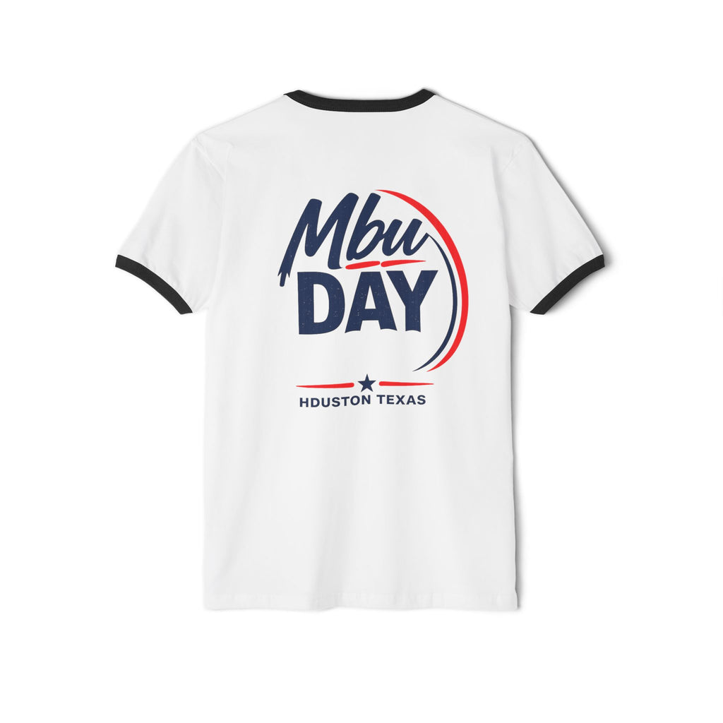 Mbu Day Ringer T-Shirt — "United by Heritage, Inspired by Community" Houston Event Tee